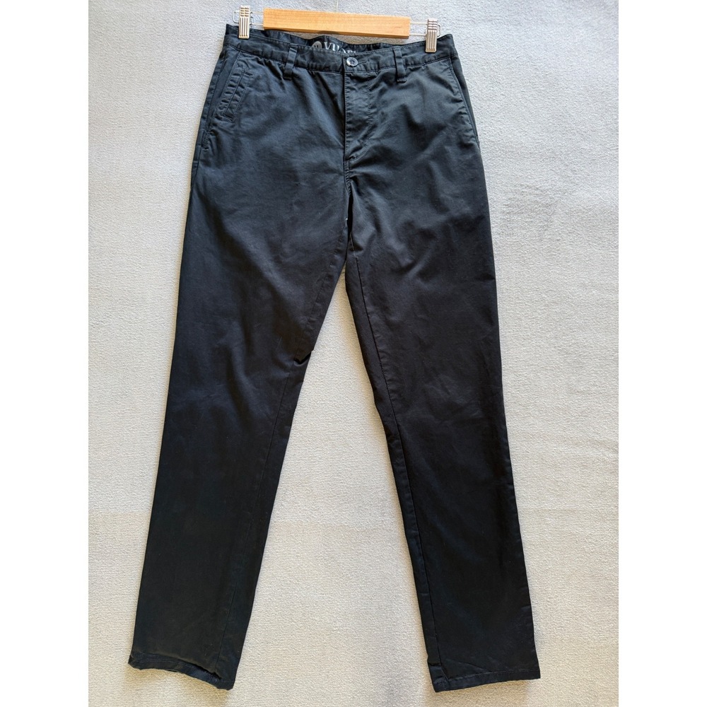 Vuori  Mens Pants Size 28 Black Slim Straight Stretch Chino Trousers Performance